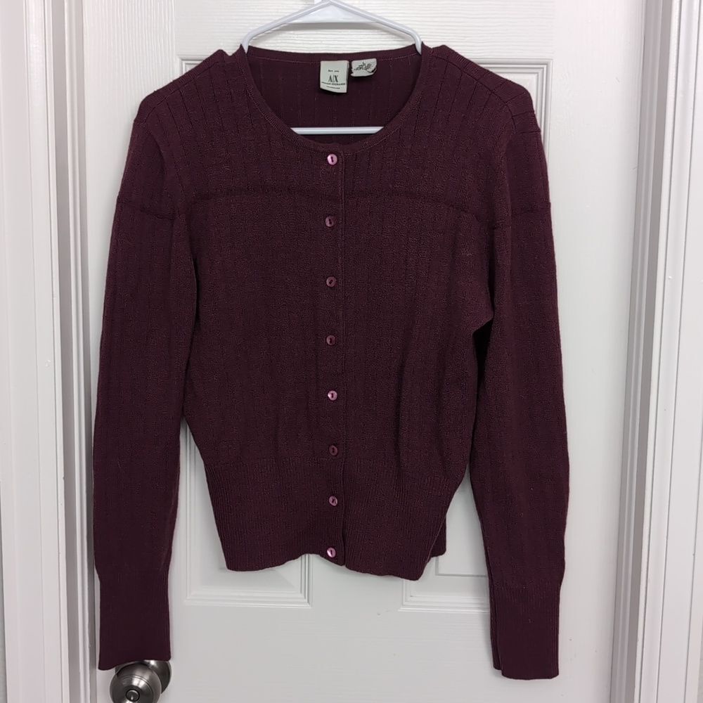 A/X Armani Exchange vintage 90s wool blend sweater button front size L